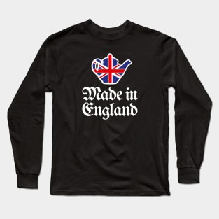 Made in England teapot Great Britain Union Jack Long Sleeve T-Shirt